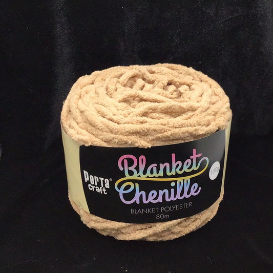 Blanket Chenille - Blanket Polyester Wool 80m - 100g - Solid Taupe