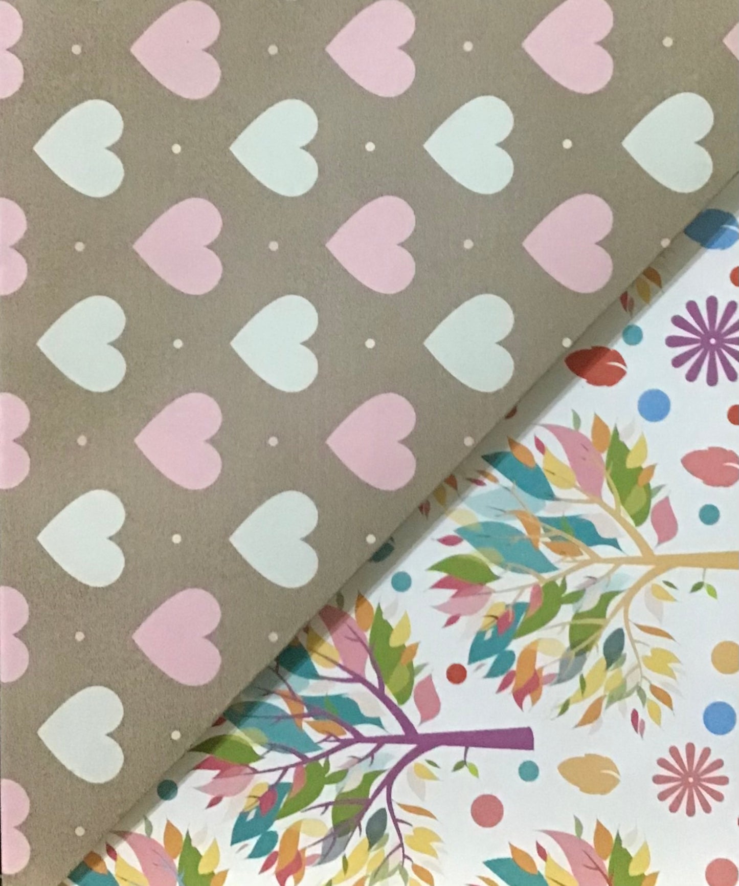 Koala Collection Wrap D/S - 2x Pink Hearts & Spring Trees - 69x49cm