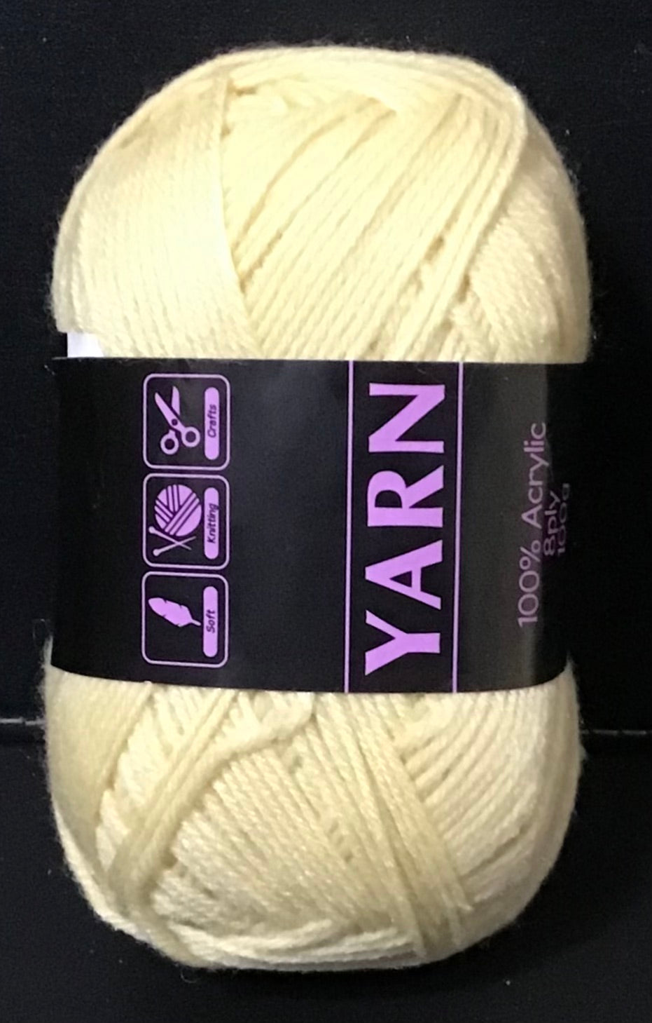 Soft and Cosy - 100% Acrylic Knitting Yarn - 8 ply - 100g - Buttermilk