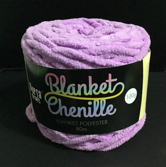 Blanket Chenille - Blanket Polyester Wool 80m - 100g - Solid Lilac