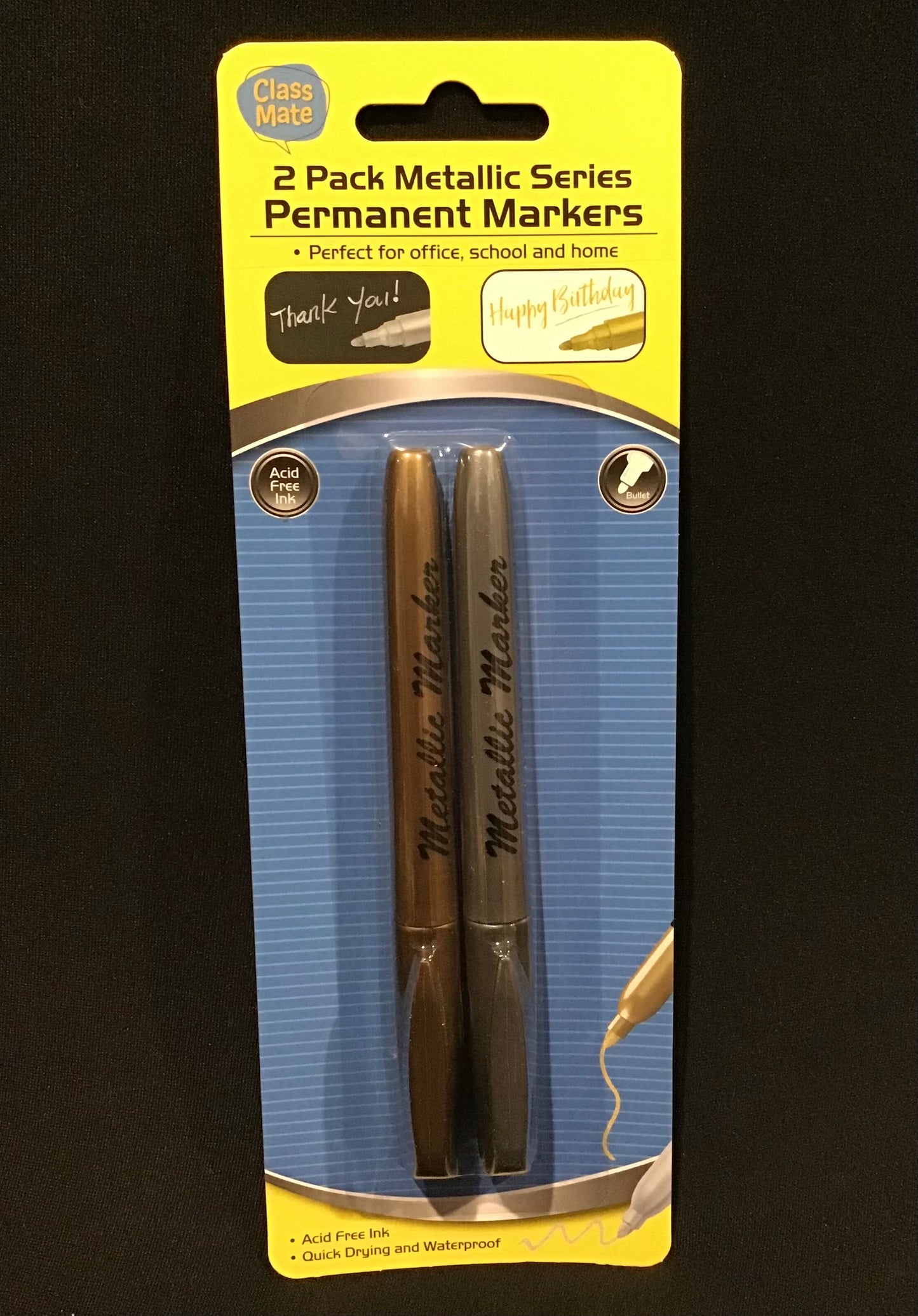 Metallic Permanent Markers - 2 pk - Gold and Silver