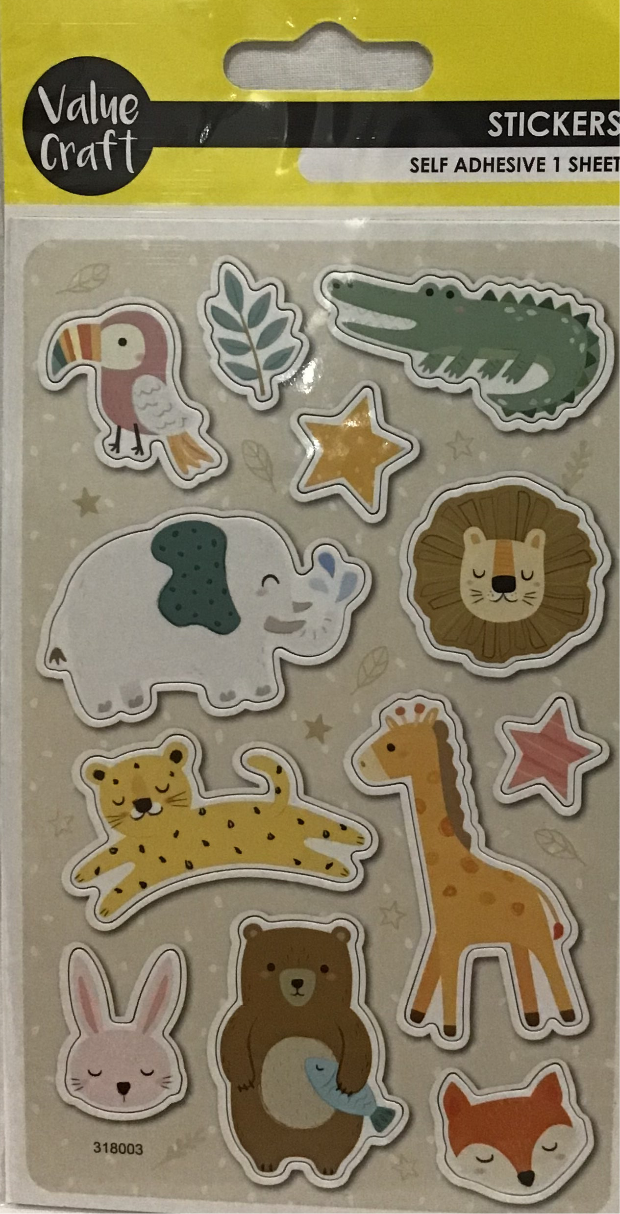 Animal Stickers - 1 sheet - 12 pack