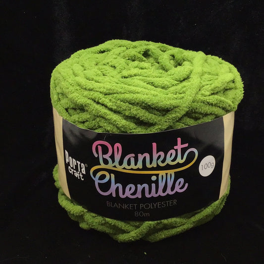 Blanket Chenille - Blanket Polyester Wool 80m - 100g - Solid Shamrock