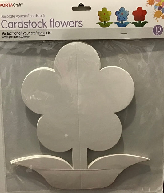 Cardstock Flowers - 10pk