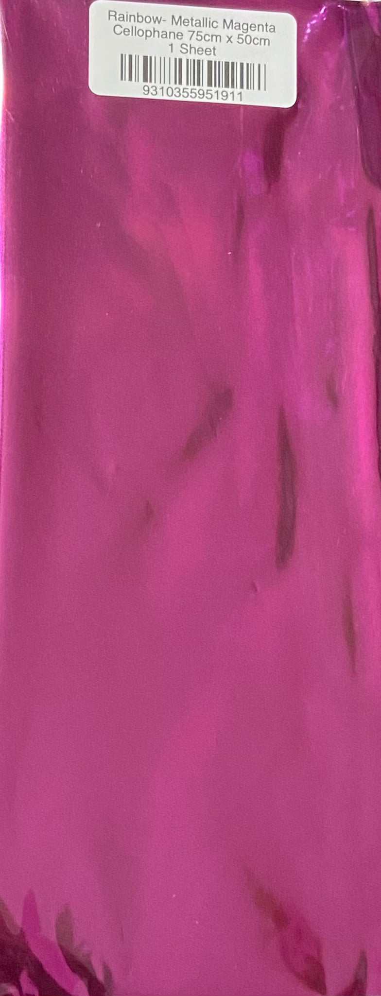 Metallic cellophane - Magenta -1 sheet - 500x750mm