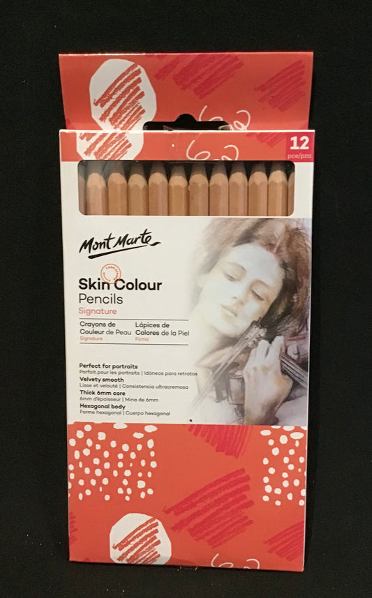 Mont Marte Skin Colour Pencils (Signature) - 12 pack