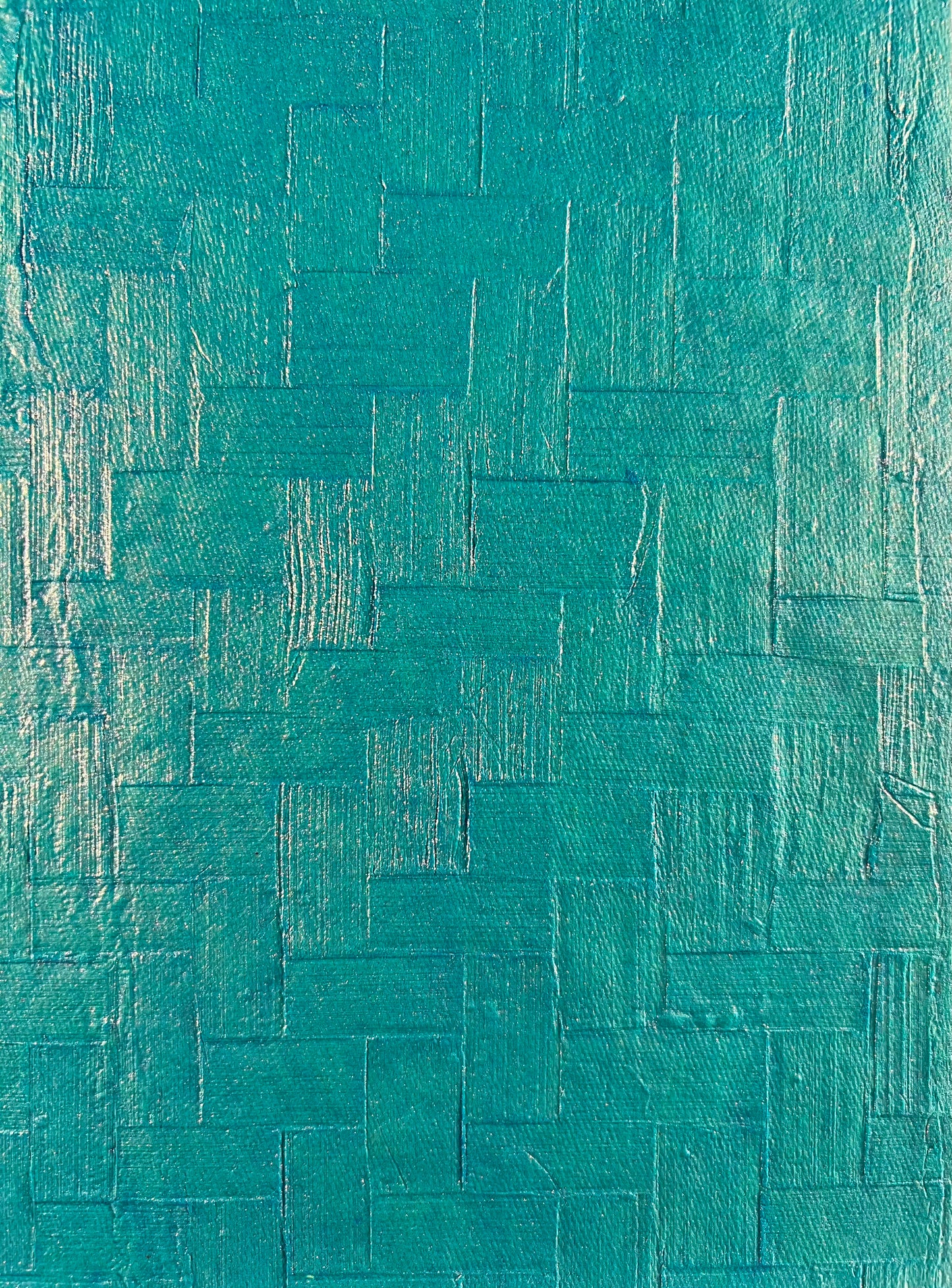 Handmade Paper - 1 x Weave Design - Cyan Blue