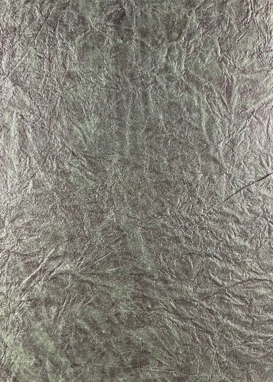 Handmade Paper A4 - 1 x Scrunch Design - Deep Green