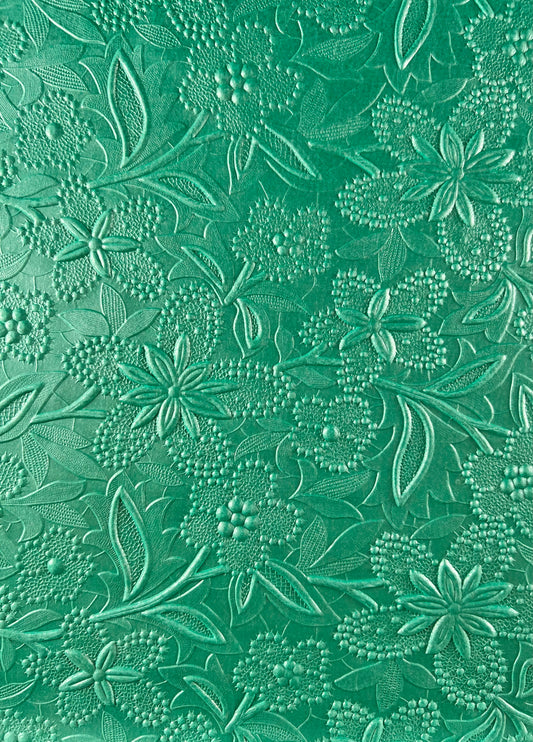 Specialty Paper 1 x Handmade A4 Embossed Mint Spring Flower Paper
