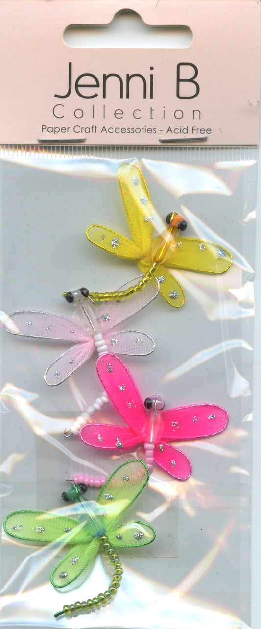 Jenni B Collection 3D Dragonfly Self Adhesive Embellishment Stickers