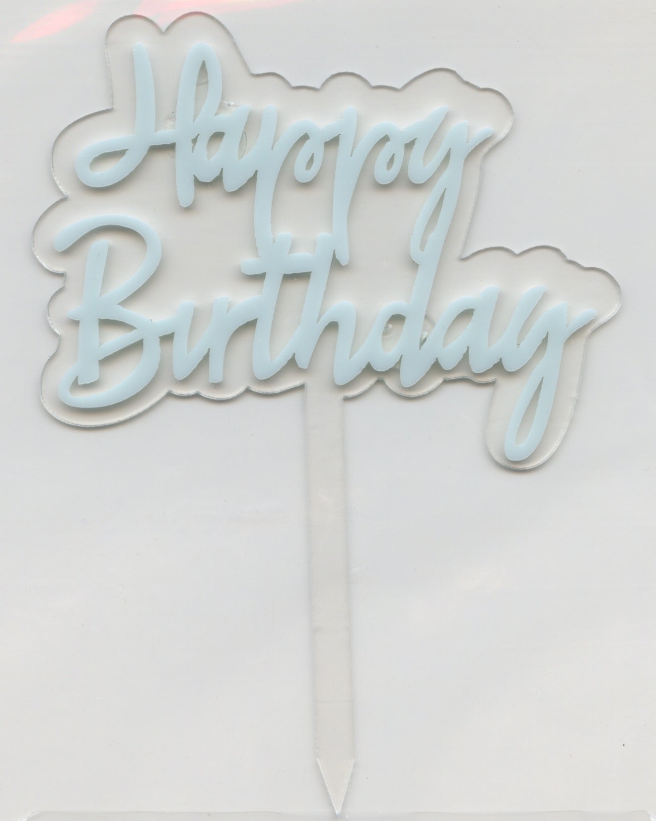 Cake Topper - Happy Birthday - Baby Blue