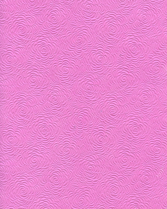 Specialty Paper 1 x  A4 Embossed Handmade Floret - Hot Pink