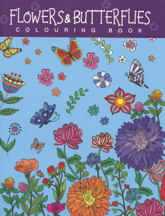 Colouring Book - Flowers & Butterflies - 32 Pages