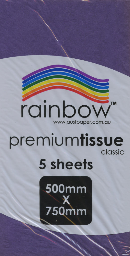 Premium Tissue Paper Classic Violet 5 Pack - 750mm x 500mm