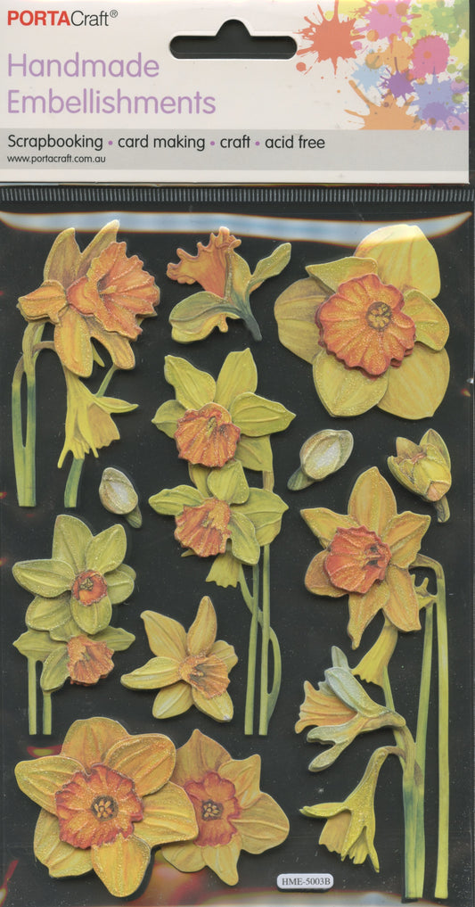 Handmade Embellishments Adhesive - Daffodils