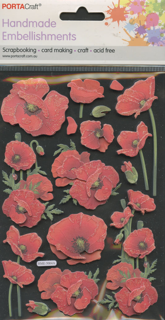 Handmade Embellishments Adhesive - Poppy