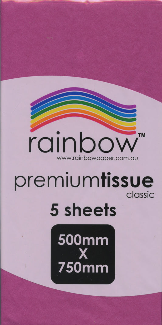 Premium Tissue Paper Classic - Plum - 5 Pack - 750mm x 500mm