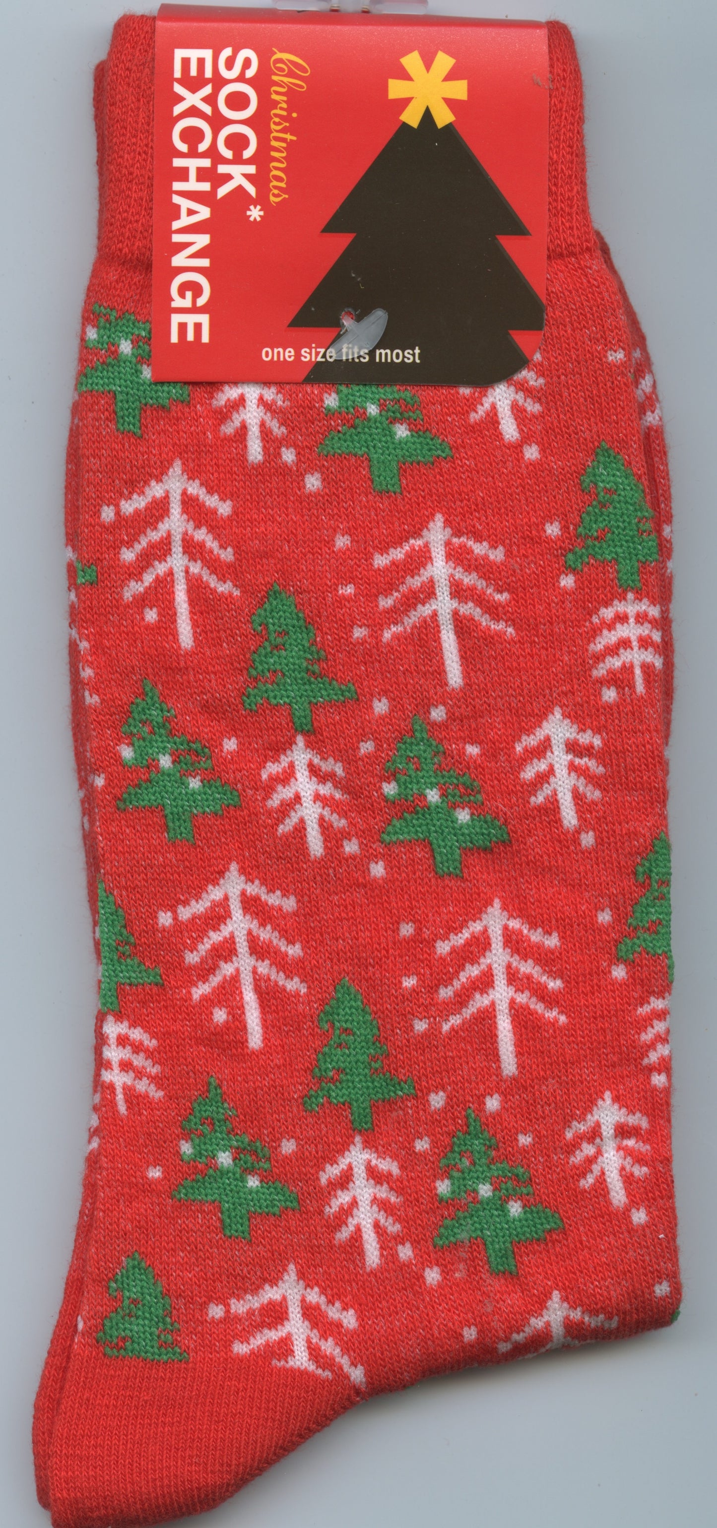 Sock Exchange Christmas Socks - Christmas Trees - One size fits most