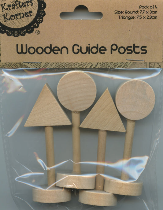 Wooden Guide Posts - Pack of 4