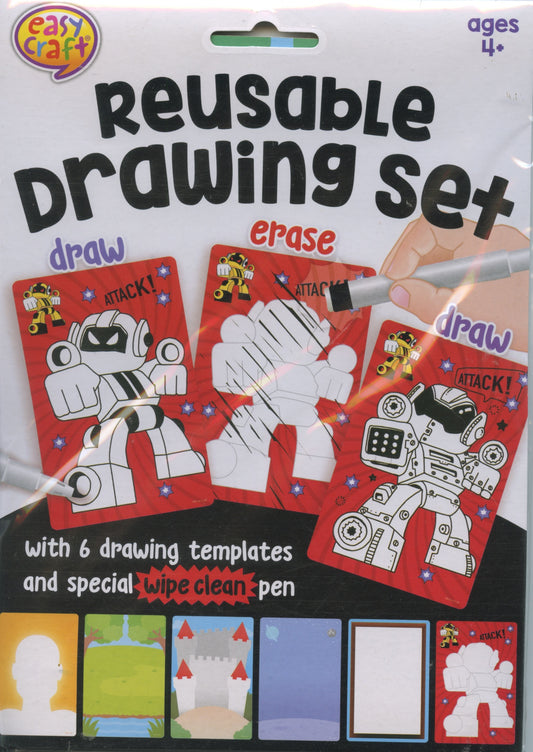 Easy Craft Reusable Drawing Set #4 - 6 Drawing Templates