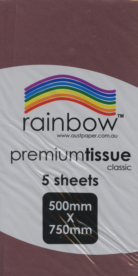 Premium Tissue Paper Classic Magenta 5 Pack - 750mm x 500mm