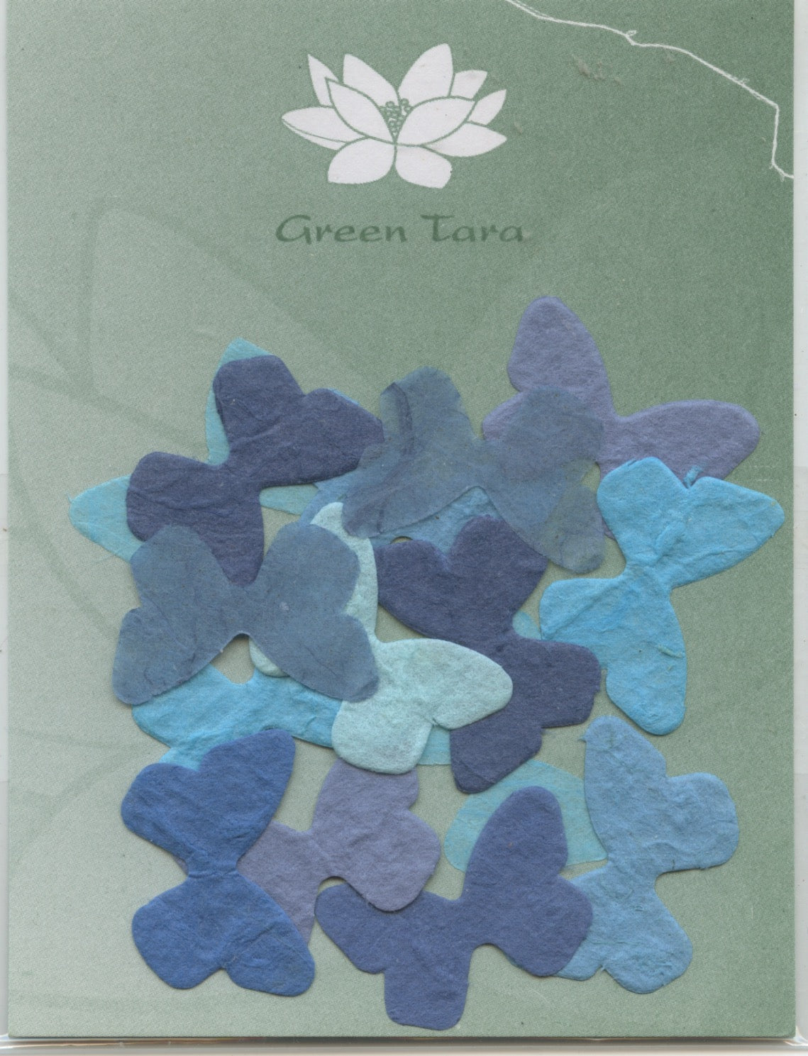 Paper Butterflies - Blue tones - 15 pk