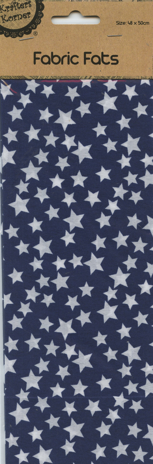 Craft Fabric Fats Stars - 48x50cm - Navy