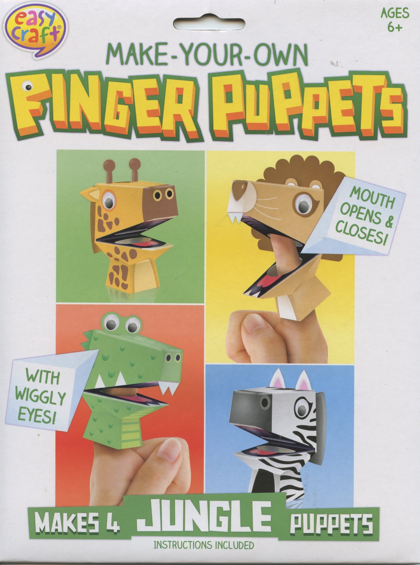 Easy Craft Make Your Own Finger Puppets - Jungle