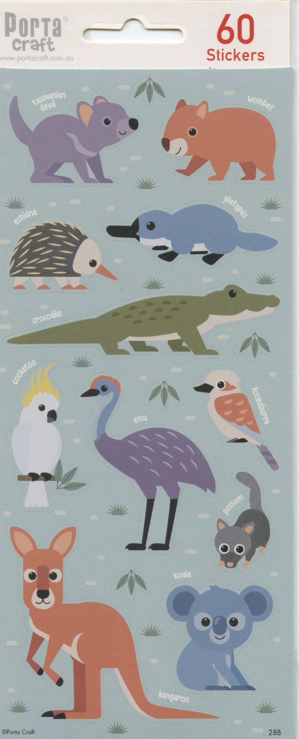 Aussie Animal Stickers - 60 pack