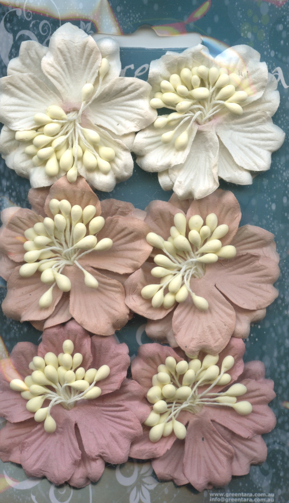 Azaleas - Beige theme - 6 pack - 45mm