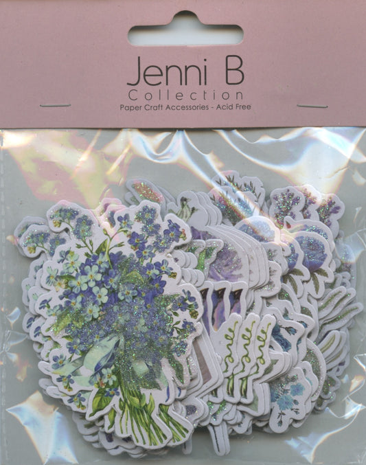 Jenni B - Paper Die-Cuts - Lavender Garden Purple -  36pcs