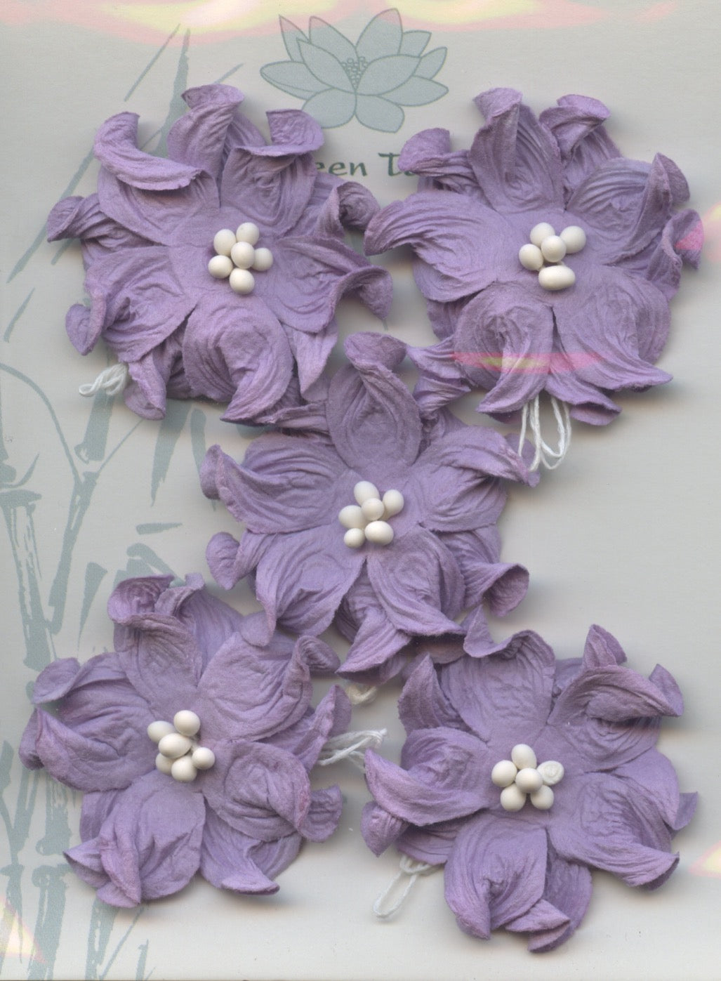 Apple Blossom Flower - Lilac - 40mm - 5 pk