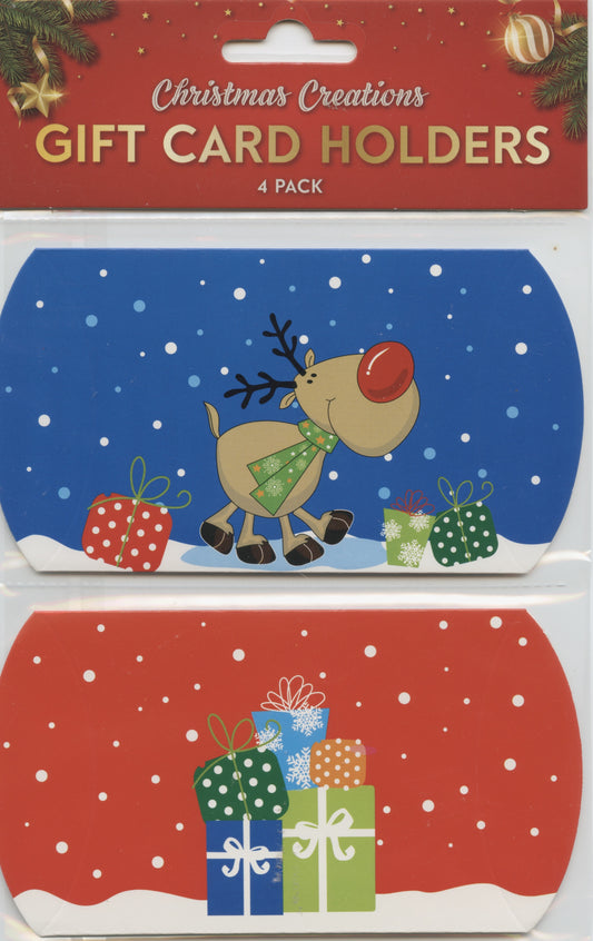 Gift Card Holders - Christmas Theme - 4 pack