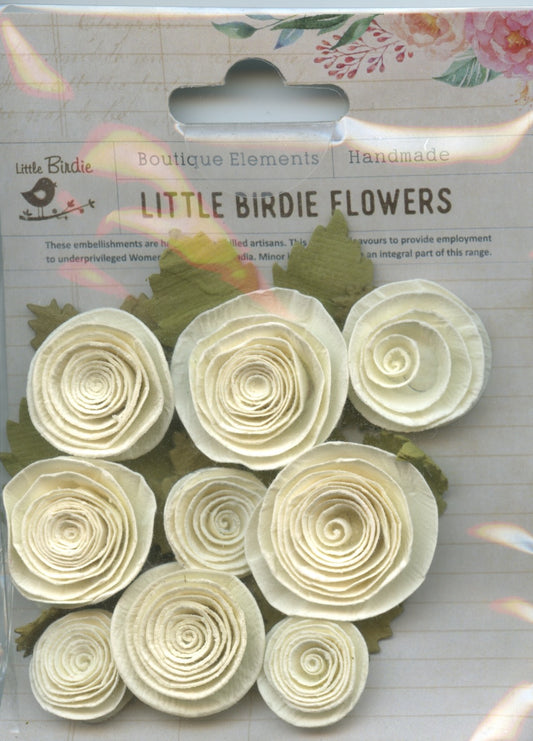 Little Birdie Handmade Embellishments - Layla Classic Flower 9pk