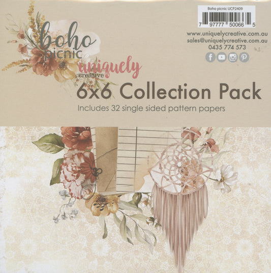 Boho Picnic - 6x6 Collection Paper Pack - 32 Pattern Papers