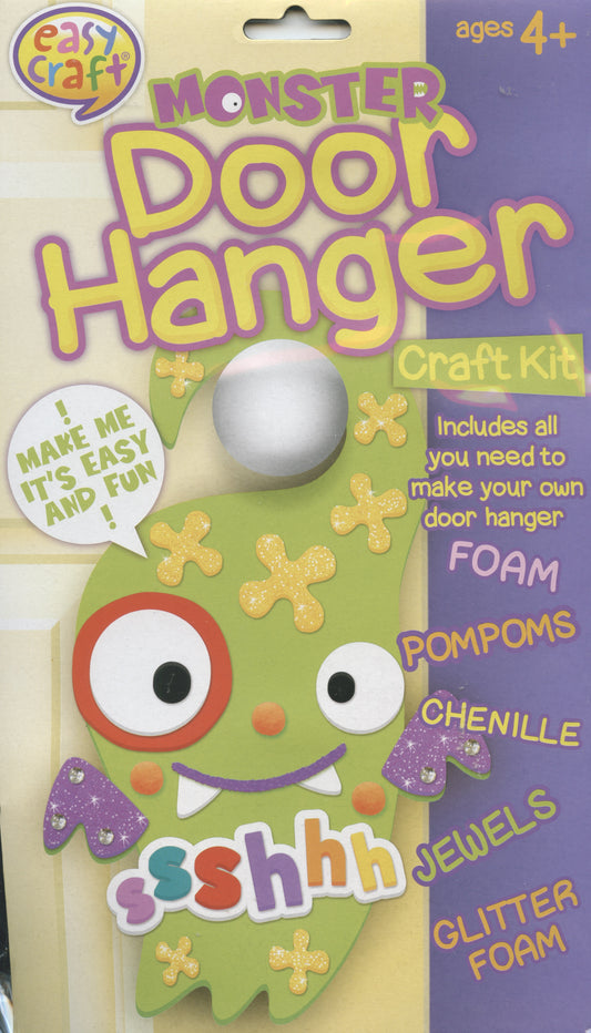 Monster - Foam Door Hanger - Craft Kit - Green Alien