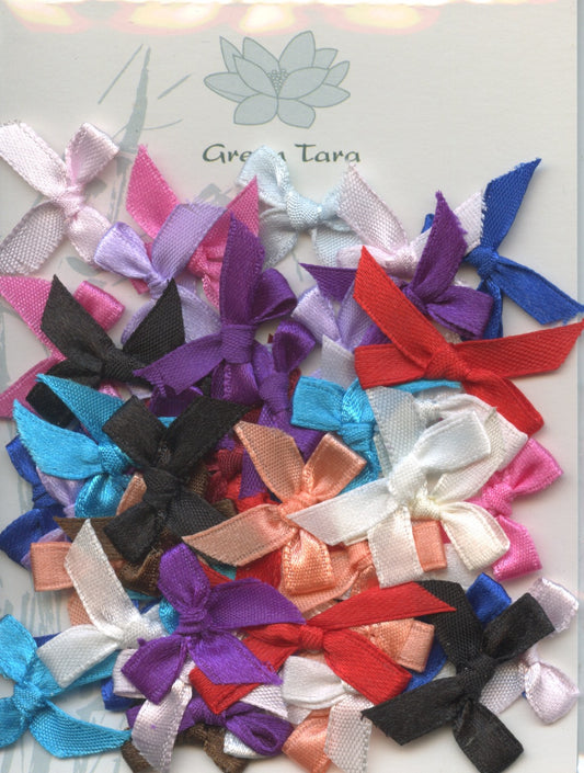 Ribbon bows - Assorted Colours - 50 pack