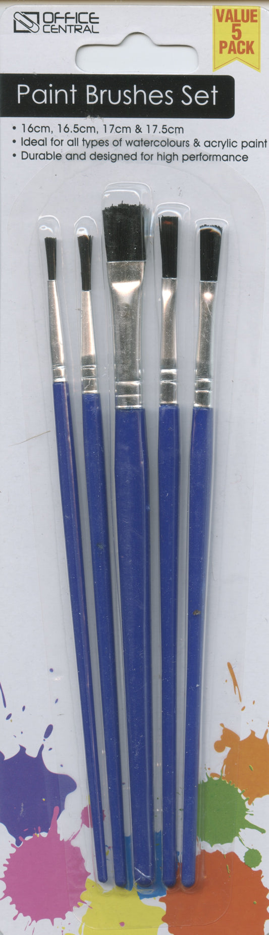 Paint Brush set - 5 pack - Blue