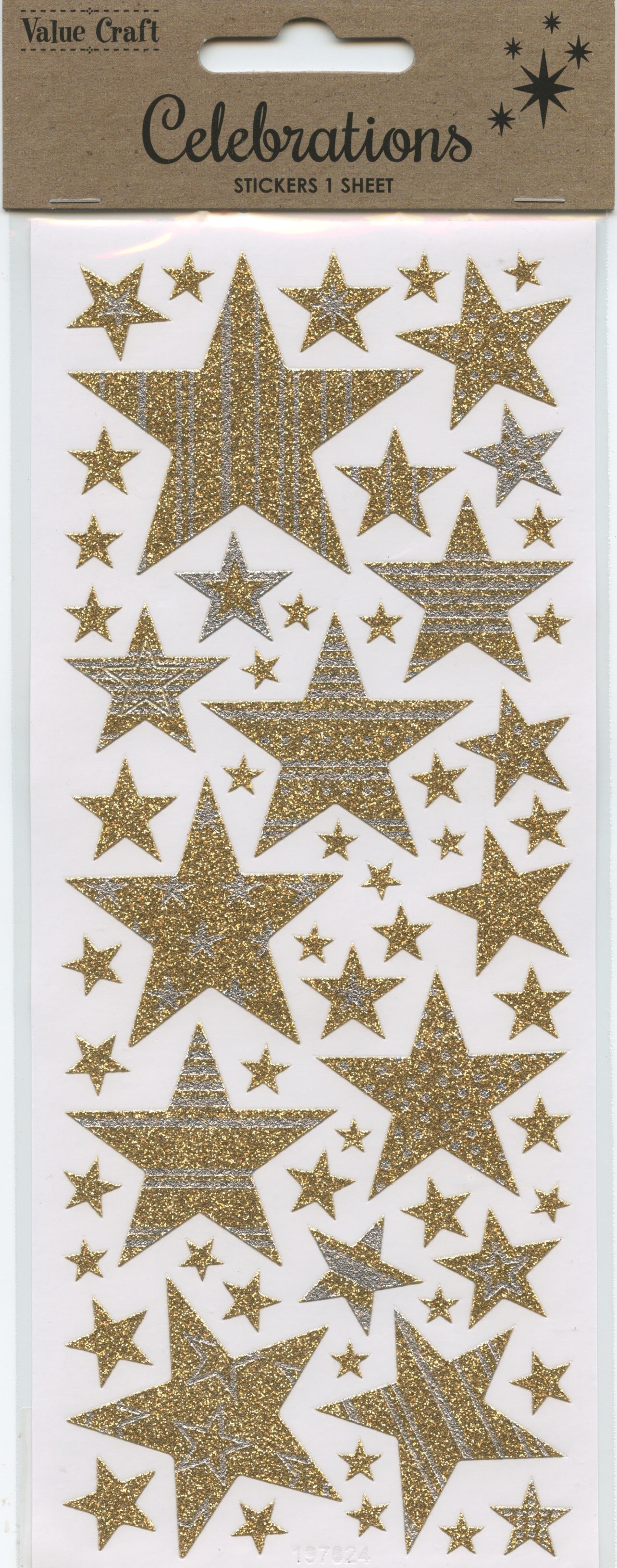 Christmas Stars Stickers - 1 sheet - 55pk – The Crafty Bear Shop