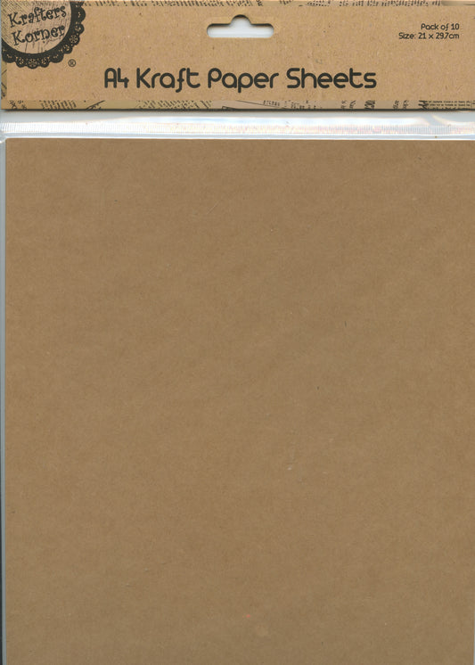 A4 Kraft Paper Sheets - Pack of 10