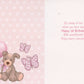 Happy 1st Birthday - Girl - Card and envelope