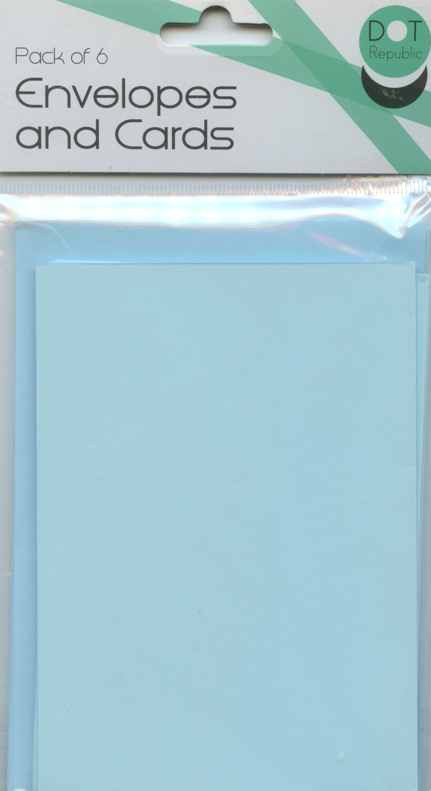 Envelopes and Cards C6 - 6 sets - 12 pieces- Light Blue