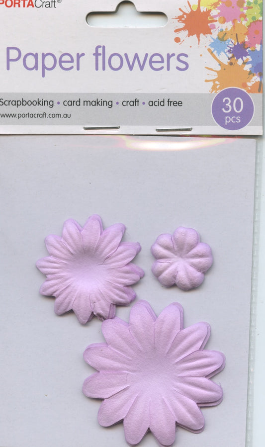 Paper Flowers - 3 Sizes - Mauve - 30 pieces