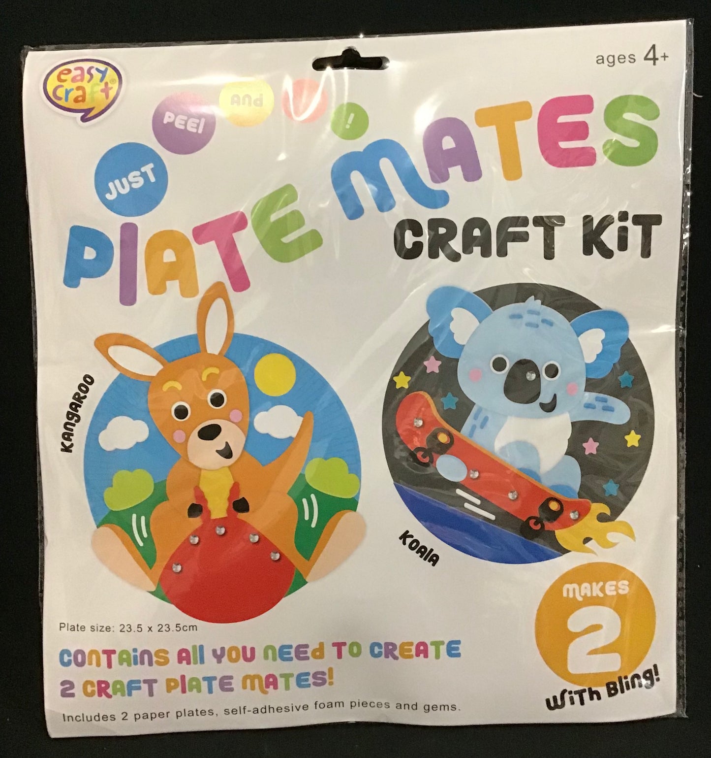 Plate Mates Craft Kit - Just Peel and Stick - Aussie Theme - Makes 2