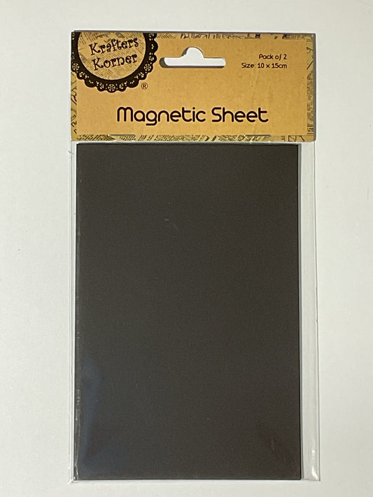 Magnetic Adhesive Sheet - 10cm x 15cm - 2 pk