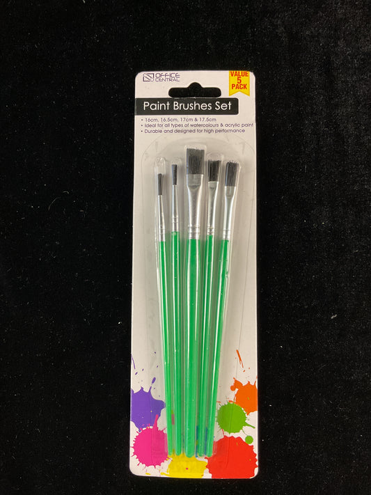 Paint Brush set - 5 pack - Green