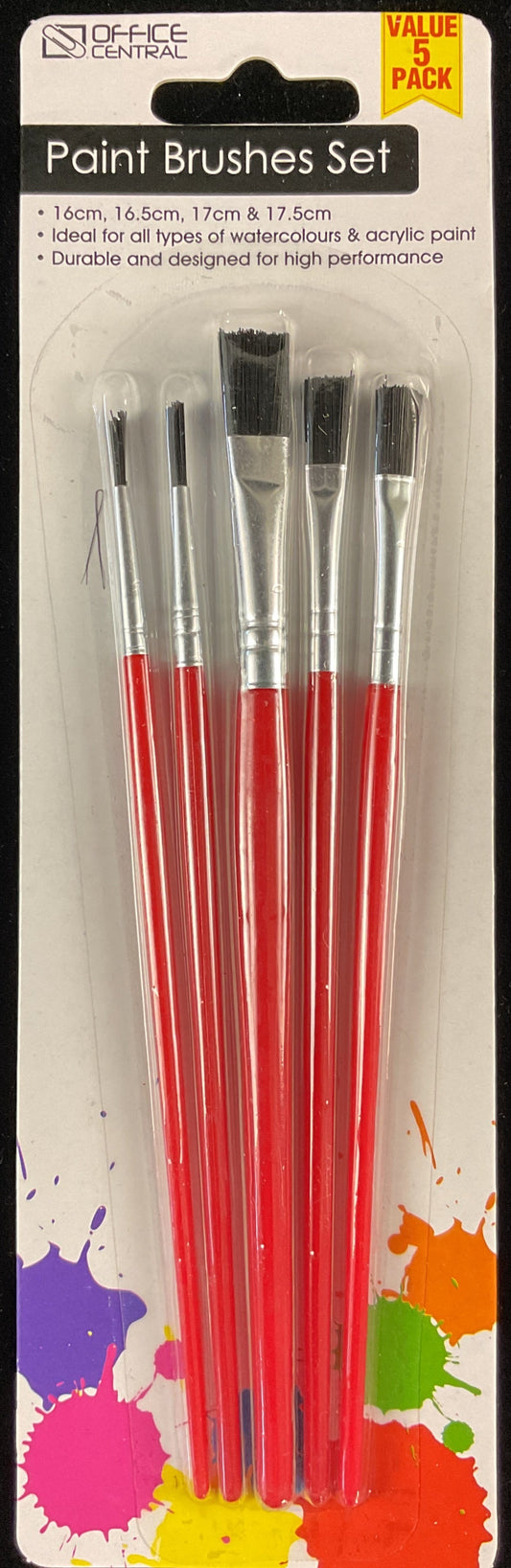 Paint Brush set - 5 pack - Red