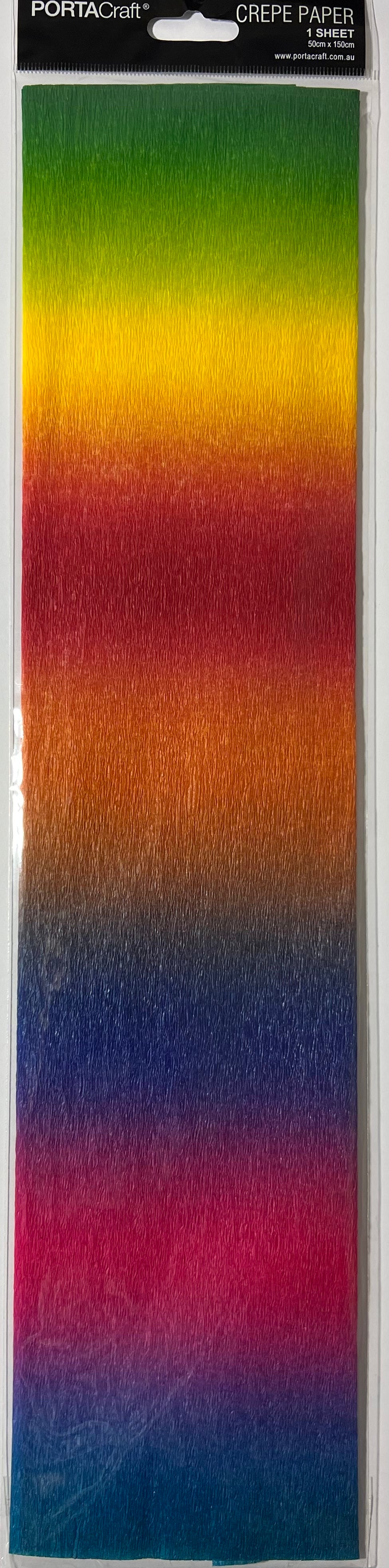 Crepe Paper - Rainbow - 50cm x 150cm - One Sheet