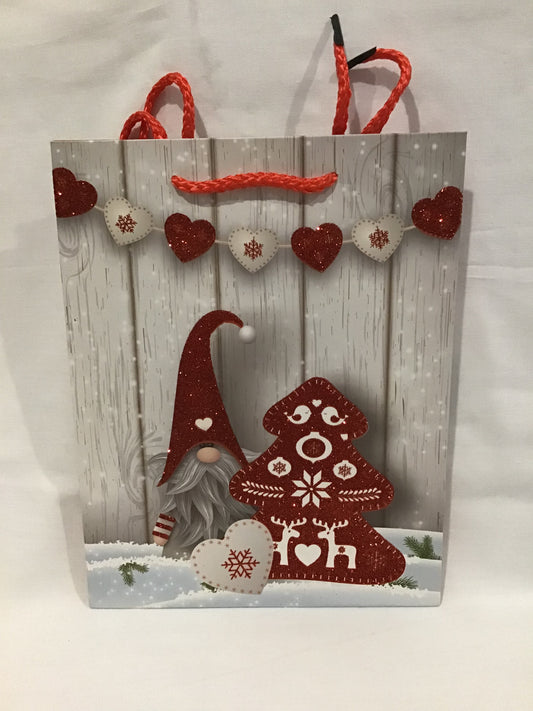 Christmas Gift Bag - Christmas Gnome - 23x18x10cm