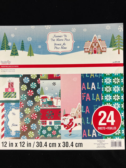 Recollections Christmas - Journey to the North Pole - Paper Pad 30x30cm